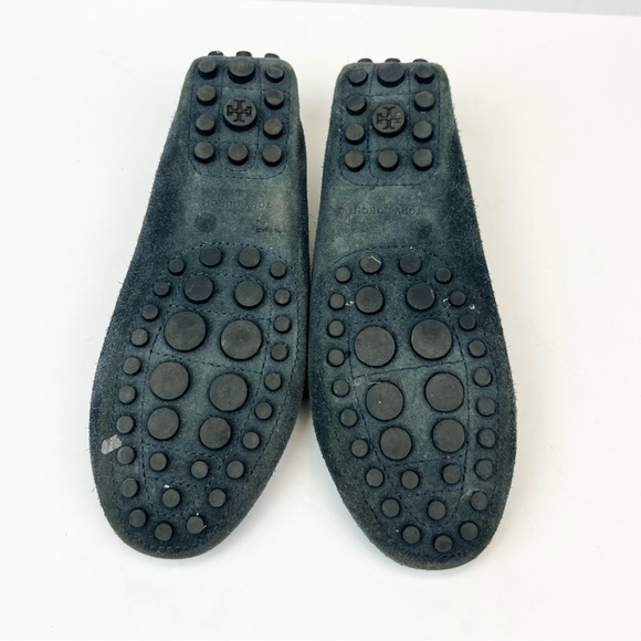 Tory Burch Navy Blue Suede Moccasins Driving Loafer Shoes Size 7M - Picture 4 of 8
